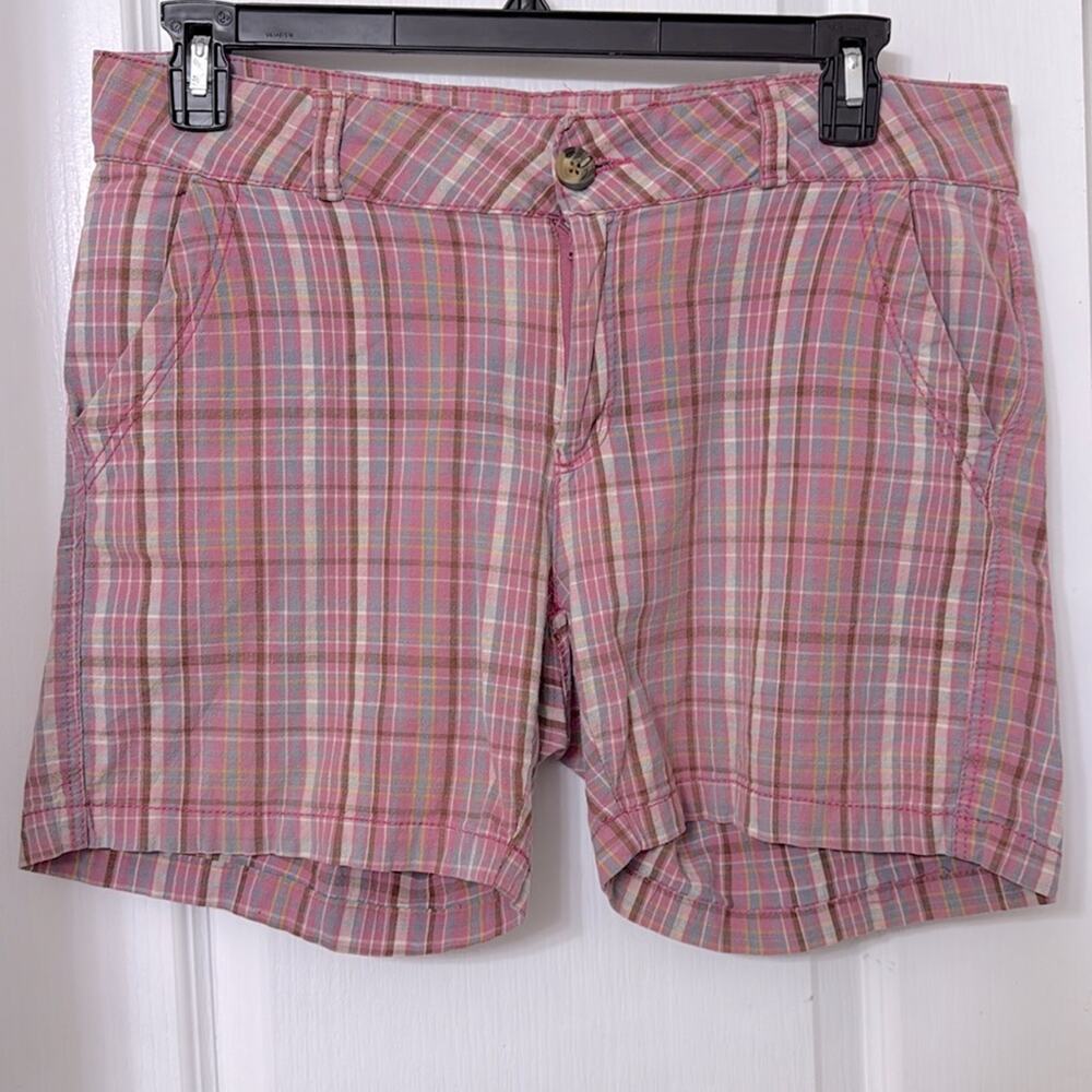Purple & more pink plaid cargo shorts size 12